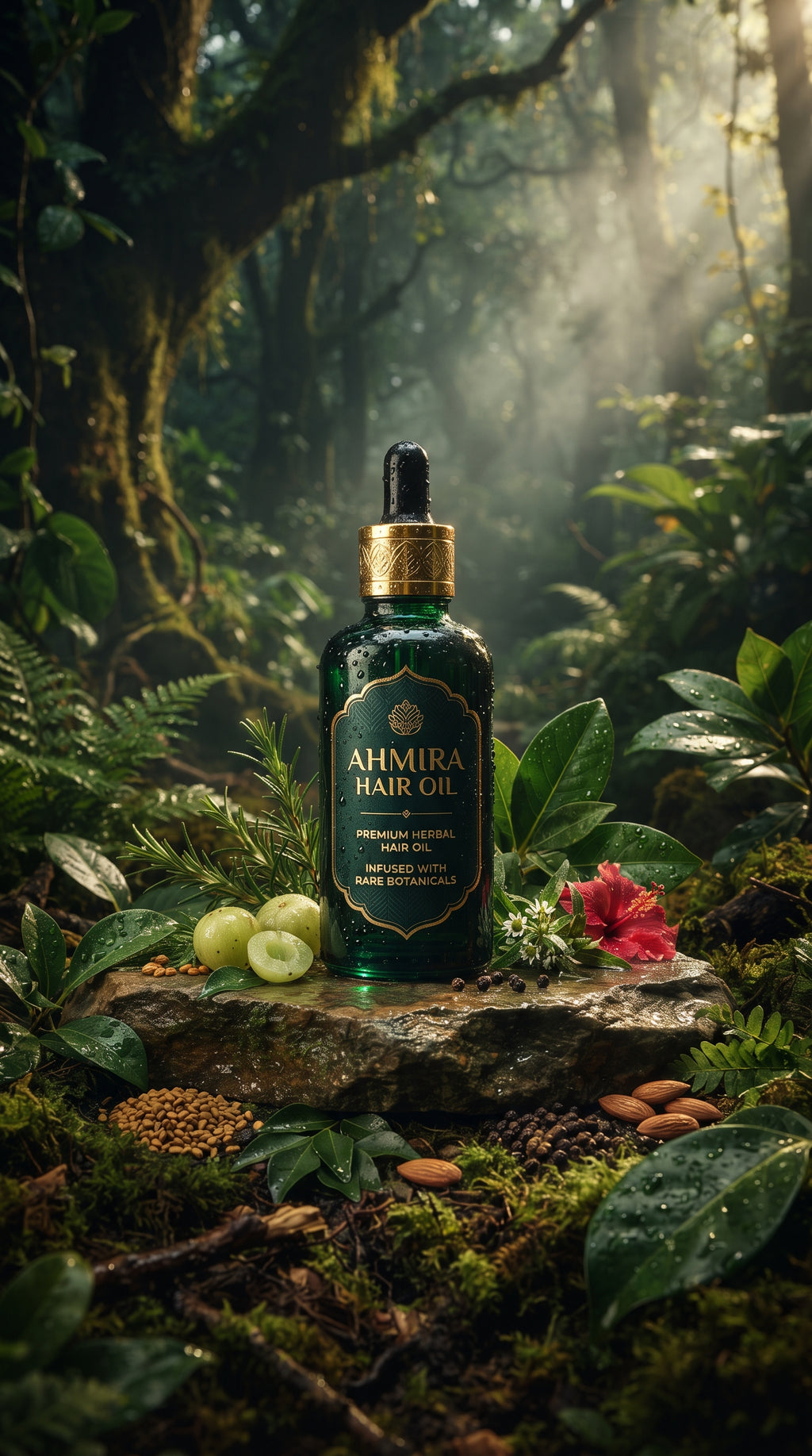 AHMIRA Hair Oil 100% Natural Gold Seeds Oil Blend (100ml)