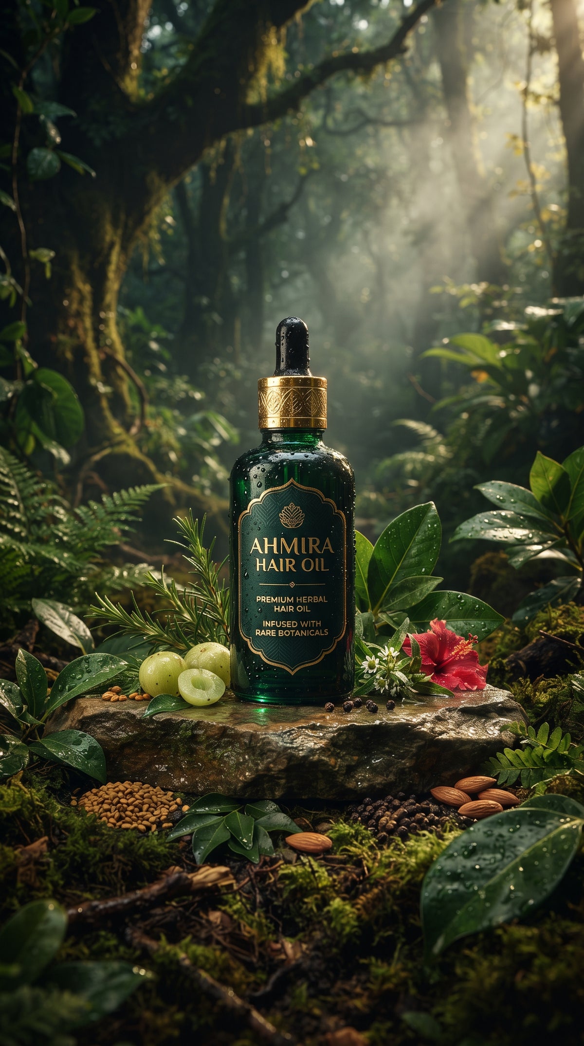 AHMIRA Hair Oil 100% Natural Gold Seeds Oil Blend (100ml)