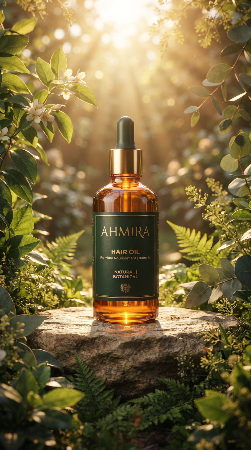 AHMIRA Hair Oil 100% Natural Gold Seeds Oil Blend (100ml)