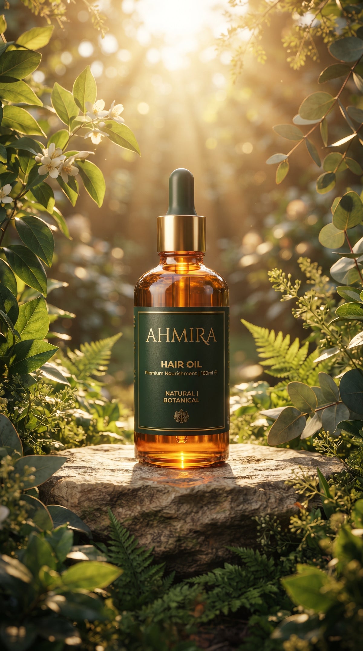 AHMIRA Hair Oil 100% Natural Gold Seeds Oil Blend (100ml)