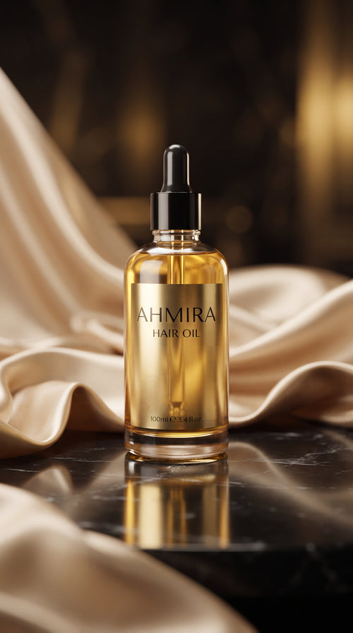 AHMIRA Hair Oil 100% Natural Gold Seeds Oil Blend (100ml)