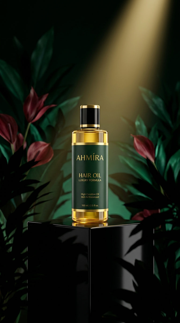 AHMIRA Gold Hair Oil  100% Natural Seeds Oil Blend (100ml)