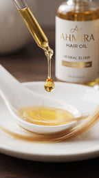 AHMIRA Hair Oil 100% Natural Gold Seeds Oil Blend (100ml)